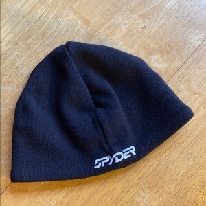 Spyder Black Beanie ski skull cap Sierra at Tahoe